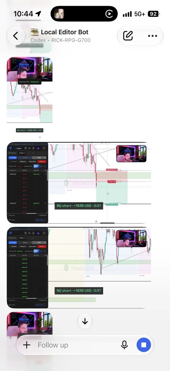 TradeCut Phone and Wide exports made by an AI agent
